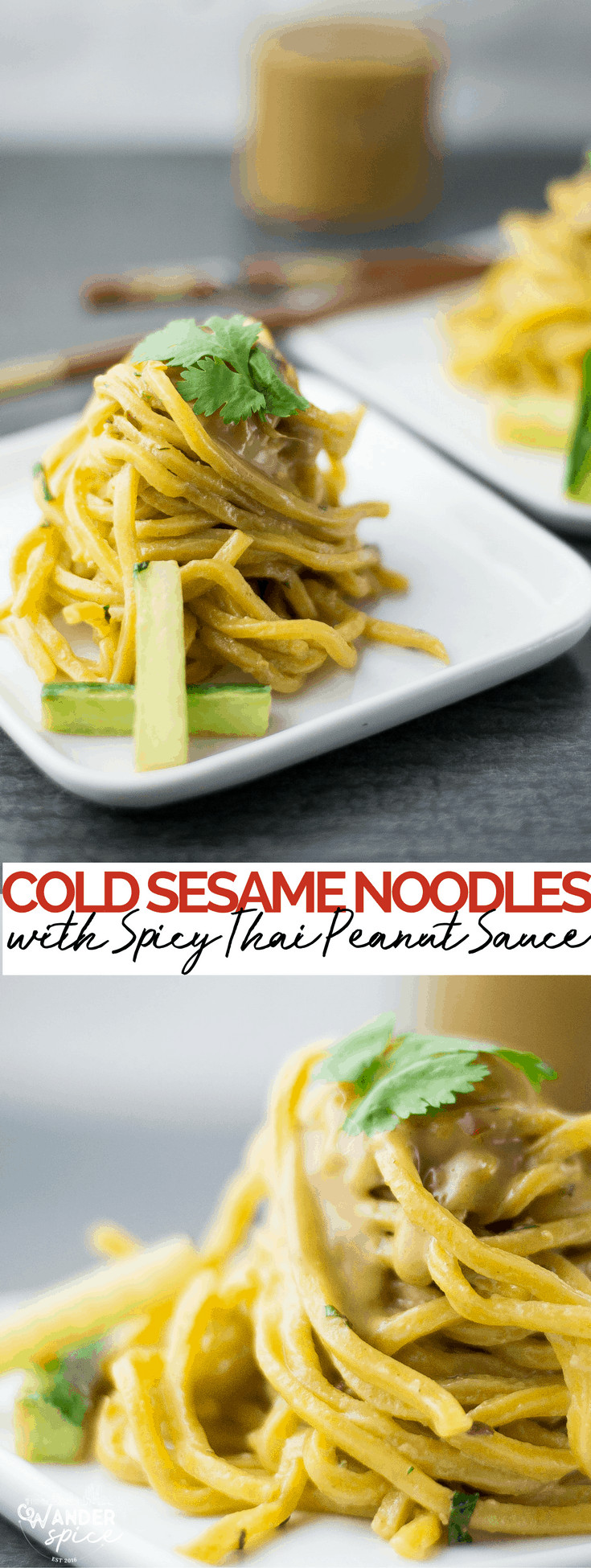 Cold Sesame Noodles with Thai Peanut Sauce