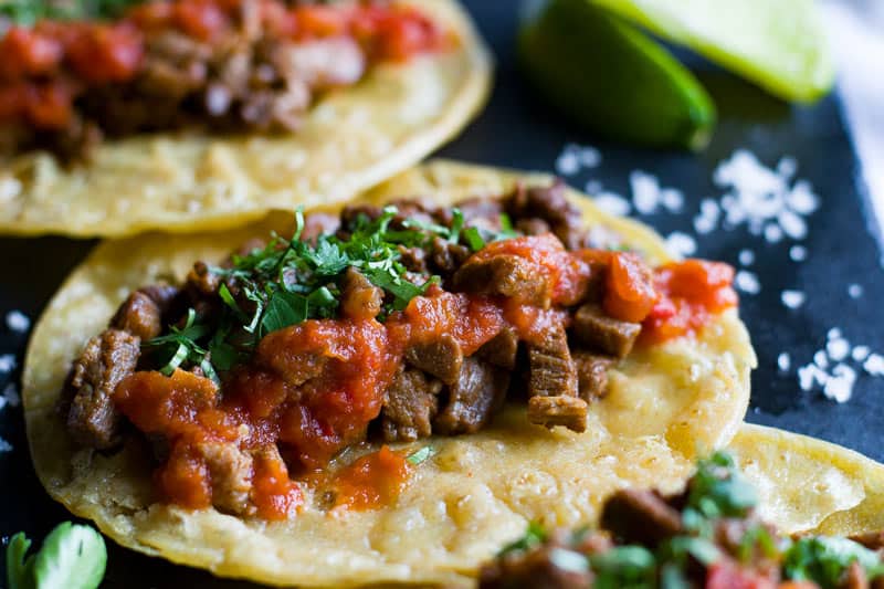 Mexican Steak Tacos with Lime