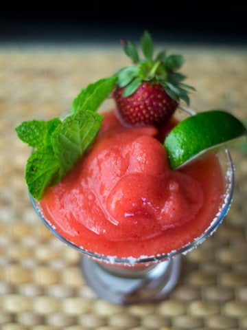 frozen strawberry margarita