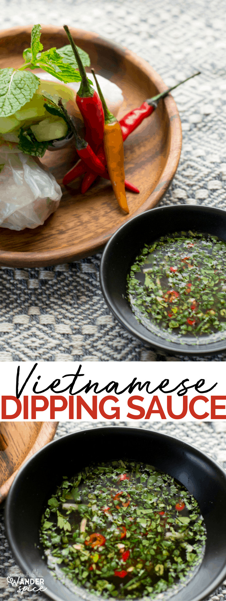 Nước chấm - vietnamese dipping sauce with lime, coconut water, chiles and cilantro