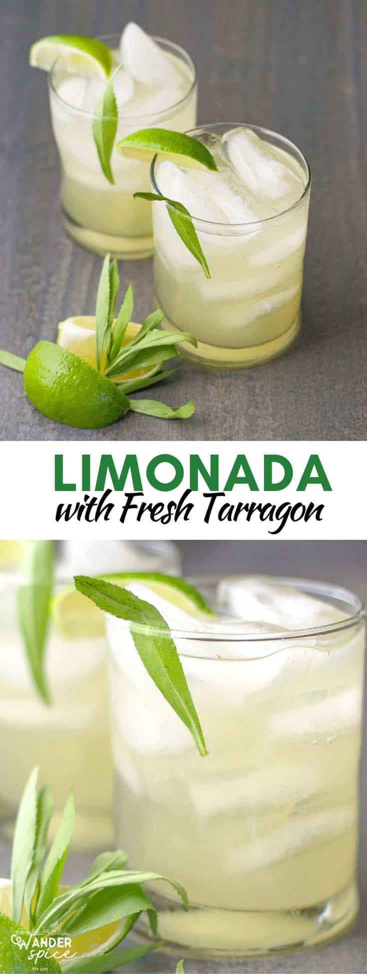 Homemade Limeade Recipe. Classic Latin Limonada with Tarragon.